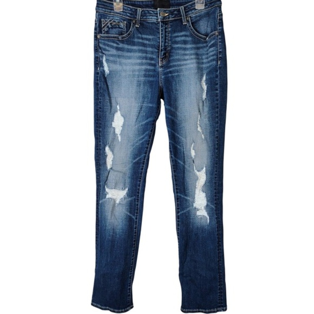 Buckle Black Curvy Straight Distressed Jeans Medium Wash‎ 33x32 Mens Denim Pants